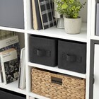 Cesto Organizador Tecido Preto Nonwoven 6,31L 14x14x31cm Spaceo