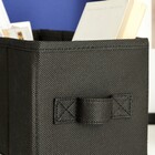 Cesto Organizador Tecido Preto Nonwoven 6,31L 14x14x31cm Spaceo