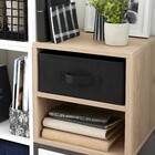 Cesto Organizador Tecido Preto Nonwoven 13,4L 14x31x31cm Spaceo