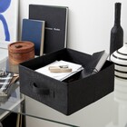 Cesto Organizador Tecido Preto Nonwoven 13,4L 14x31x31cm Spaceo