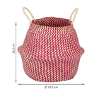 Cesto Organizador Seagrass Vermelho 32,5x36,5x32,5 cm Oikos