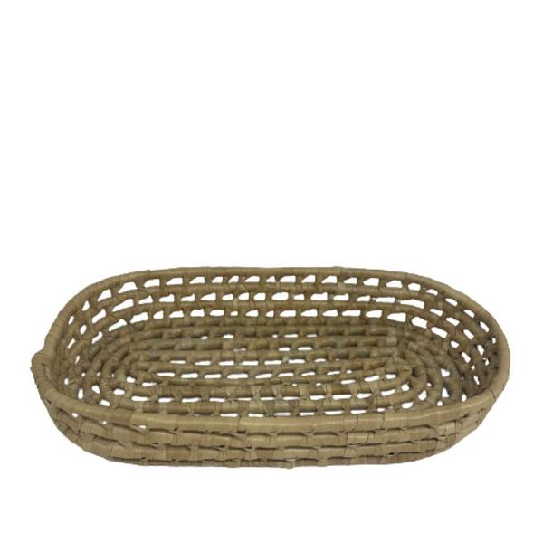 Cesto Oval Grande Decorativo E Organizador De Palha Natural Leroy Merlin