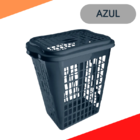Cesto Para Roupa Telado 46 Litros Plasvale - Ref. 1289 - Azul