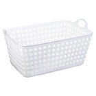 Cesto Organizador Plástico 22L Branco sem Tampa 24,50x49,50x32cm Organização Arthi