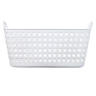 Cesto Organizador Plástico 22L Branco sem Tampa 24,50x49,50x32cm Organização Arthi