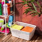 Cesto Organizador Plástico 22L Branco sem Tampa 24,50x49,50x32cm Organização Arthi