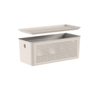 Cesto Plástico Bege Fechado Flow 6L 14x15x34cm OU