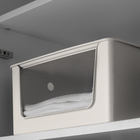 Cesto Plástico Bege Fechado Flow 16L 18,4x27x34cm OU