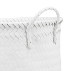 Cesto Organizador de Plástico Branco Redondo com Alças 35x32x35cm Oikos