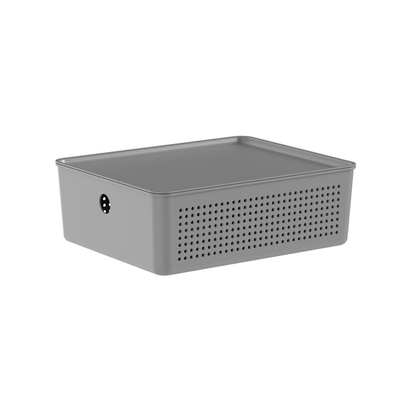 Cesto Plástico Chumbo Fechado Flow 5,4L 10x22x27cm OU