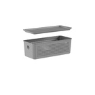 Cesto Plástico Chumbo Flow com Tampa 3L 27x12x9cm OU