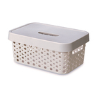 Cesto Plástico Cinza Claro 4,5L 11,5x18,4x26,1cm Usual Utilidades