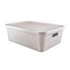 Cesto Plástico Cinza Claro 20L 15,3x34,9x46,7cm Usual Utilidades