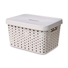 Cesto Plástico Cinza Claro 17L 20,3x26,8x36cm Usual Utilidades