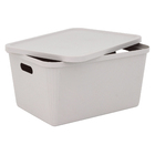 Cesto Plstico Cinza Claro 30L 24x349x467cm Usual Utilidades