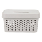 Cesto Plástico Cinza Claro 2L 9,5x14,1x19cm Usual Utilidades