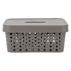 Cesto Plstico Cinza Escuro 45L 115x184x261cm Usual Utilidades
