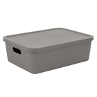 Cesto Plástico Cinza Escuro 20L 15,3x34,9x46,7cm Usual Utilidades