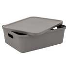 Cesto Plstico Cinza Escuro 20L 153x349x467cm Usual Utilidades