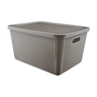 Cesto Plástico Cinza Escuro 30L 24x34,9x46,7cm Usual Utilidades