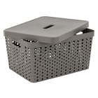 Cesto Plstico Cinza Escuro 33L 24x35x467cm Usual Utilidades
