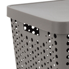 Cesto Plstico Cinza Escuro 33L 24x35x467cm Usual Utilidades
