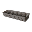Cesto Plástico Cinza Escuro 5,5x11,5x34cm Usual Utilidades