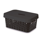 Cesto Plástico Preto 4,5L 11,5x18,4x26,1cm Usual Utilidades