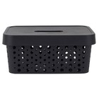 Cesto Plástico Preto 4,5L 11,5x18,4x26,1cm Usual Utilidades