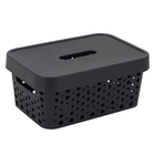 Cesto Plástico Preto 4,5L 11,5x18,4x26,1cm Usual Utilidades