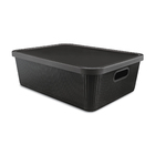 Cesto Plástico Preto 20L 15,3x34,9x46,7cm Usual Utilidades