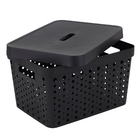 Cesto Plstico Preto 17L 203x268x36cm Usual Utilidades