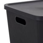Cesto Plstico Preto 30L 24x349x467cm Usual Utilidades