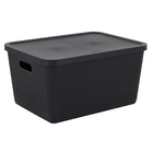 Cesto Plástico Preto 30L 24x34,9x46,7cm Usual Utilidades