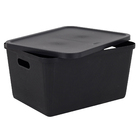 Cesto Plstico Preto 30L 24x349x467cm Usual Utilidades