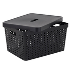 Cesto Plstico Preto 33L 24x35x467cm Usual Utilidades