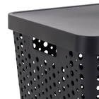 Cesto Plstico Preto 33L 24x35x467cm Usual Utilidades