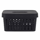 Cesto Plástico Preto 2L 9,5x14,1x19cm Usual Utilidades