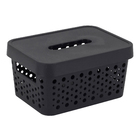 Cesto Plástico Preto 2L 9,5x14,1x19cm Usual Utilidades
