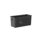 Cesto Plástico Preto Flow com Tampa 4,2L 27x12x13cm OU