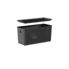 Cesto Plástico Preto Flow com Tampa 4,2L 27x12x13cm OU