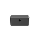 Cesto Plástico Preto Flow com Tampa 5,4L 27x22x9cm OU