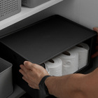 Cesto Plástico Preto Flow com Tampa 1,6L 34x27x17,4cm OU