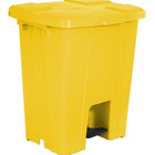 Cesto Plástico Quadrado Com Pedal Plástico 30l Cinza-claro