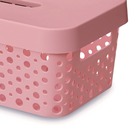 Cesto Plástico Rosa 4,5L 11,5x18,4x26,1cm Usual Utilidades