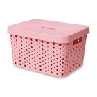 Cesto Plástico Rosa 33L 24x35x46,7cm Usual Utilidades