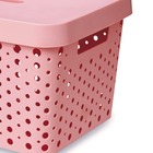 Cesto Plástico Rosa 33L 24x35x46,7cm Usual Utilidades