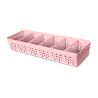 Cesto Plástico Rosa 5,5x11,5x34cm Usual Utilidades
