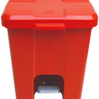 Cesto Quadrado Com Pedal 15 Litros P15 Vermelho Branco