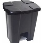 Cesto Quadrado Com Pedal 15 Litros P15 Vermelho Cinza